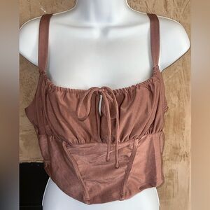 NWOT LARGE CORSET CROP TOP